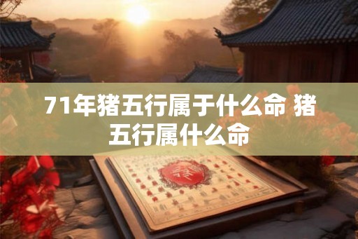 71年猪五行属于什么命 猪五行属什么命 71年猪五行属于什么命 猪五行属什么命
