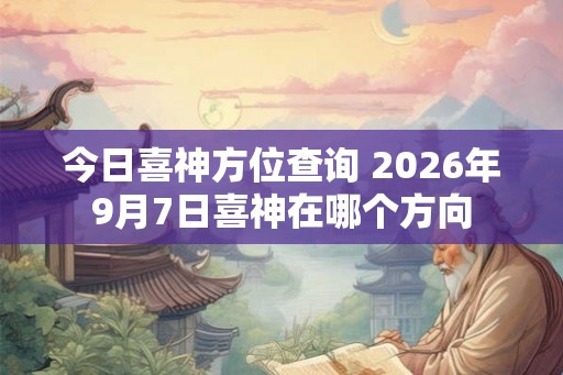 今日喜神方位查询 2026年9月7日喜神在哪个方向