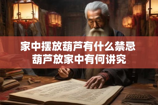家中摆放葫芦有什么禁忌 葫芦放家中有何讲究