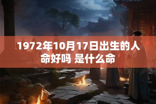 1972年10月17日出生的人命好吗 是什么命 1972年10月17日出生的人命好吗 是什么命