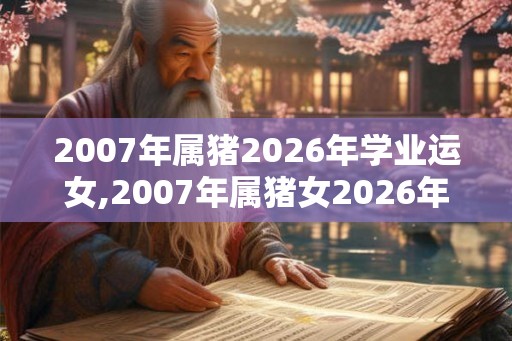 2007年属猪2026年学业运女,2007年属猪女2026年考运