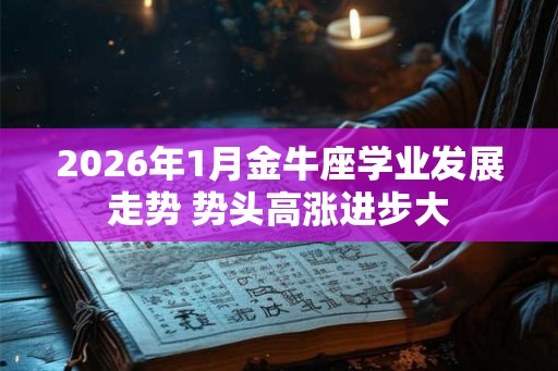 2026年1月金牛座学业发展走势 势头高涨进步大