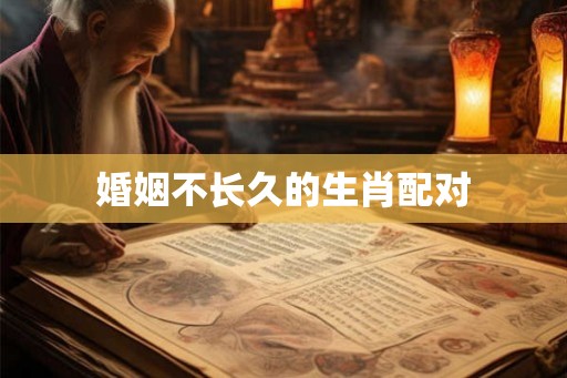 婚姻不长久的生肖配对