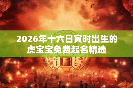 2026年十六日寅时出生的虎宝宝免费起名精选