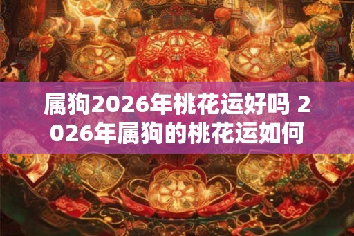 属狗2026年桃花运好吗 2026年属狗的桃花运如何 属狗2026年桃花运好吗 2026年属狗的桃花运如何