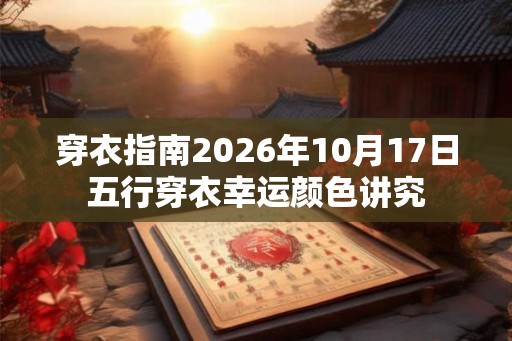 穿衣指南2026年10月17日五行穿衣幸运颜色讲究
