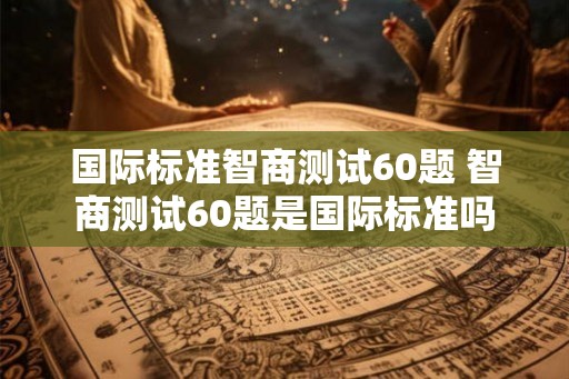 国际标准智商测试60题 智商测试60题是国际标准吗
