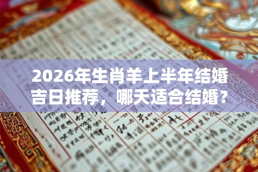 2026年生肖羊上半年结婚吉日推荐,哪天适合结婚? 2026年生肖羊上半年结婚吉日推荐,哪天适合结婚?