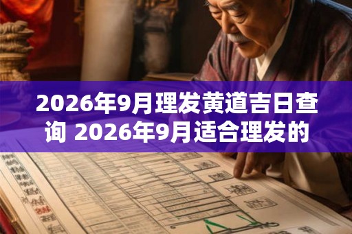 2026年9月理发黄道吉日查询 2026年9月适合理发的好日子 2026年9月理发黄道吉日查询 2026年9月适合理发的好日子