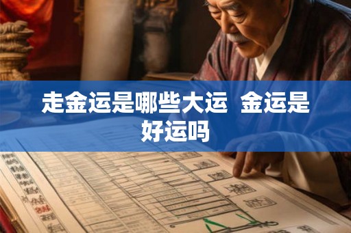 走金运是哪些大运  金运是好运吗