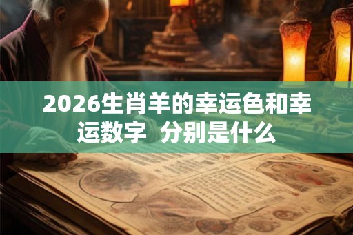 2026生肖羊的幸运色和幸运数字  分别是什么