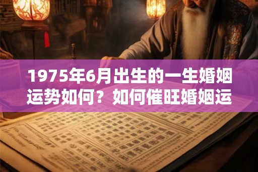 1975年6月出生的一生婚姻运势如何？如何催旺婚姻运势？