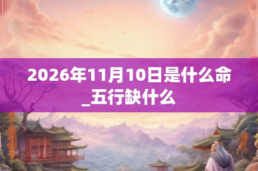 2026年11月10日是什么命_五行缺什么