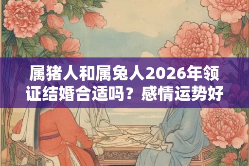 属猪人和属兔人2026年领证结婚合适吗？感情运势好吗？