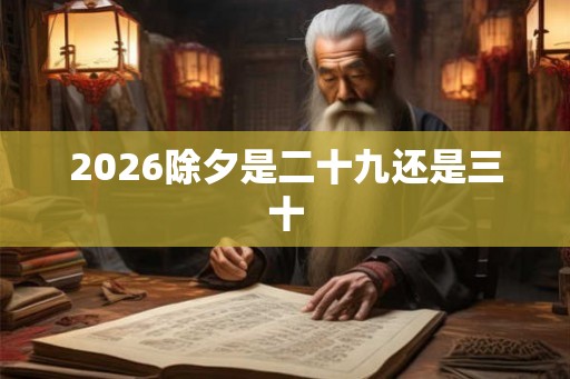 2026除夕是二十九还是三十