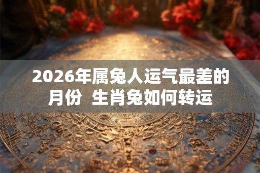 2026年属兔人运气最差的月份  生肖兔如何转运