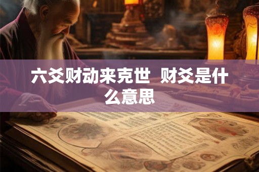 六爻财动来克世  财爻是什么意思