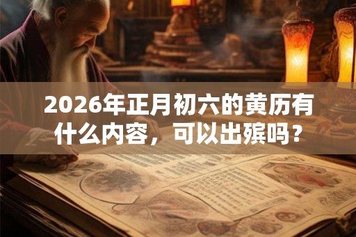 2026年正月初六的黄历有什么内容，可以出殡吗？