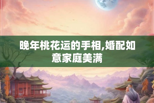 晚年桃花运的手相,婚配如意家庭美满