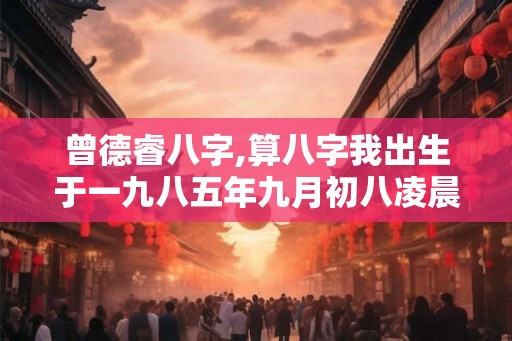 曾德睿八字,算八字我出生于一九八五年九月初八凌晨一点