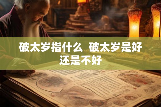 破太岁指什么  破太岁是好还是不好