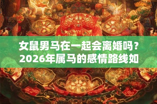 女鼠男马在一起会离婚吗？2026年属马的感情路线如何？