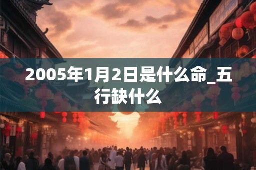 2005年1月2日是什么命_五行缺什么