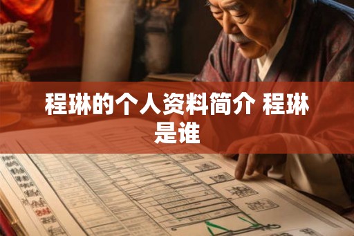 程琳的个人资料简介 程琳是谁