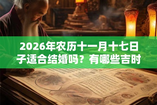 2026年农历十一月十七日子适合结婚吗？有哪些吉时？