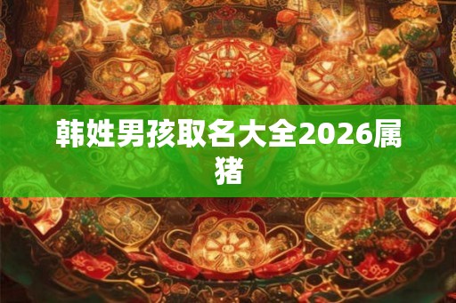 韩姓男孩取名大全2026属猪