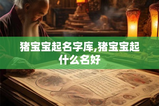 猪宝宝起名字库,猪宝宝起什么名好 猪宝宝起名字库,猪宝宝起什么名好