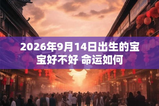2026年9月14日出生的宝宝好不好 命运如何