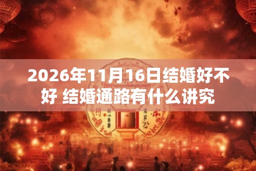 2026年11月16日结婚好不好 结婚通路有什么讲究 2026年11月16日结婚好不好 结婚通路有什么讲究