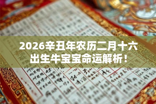 2026辛丑年农历二月十六出生牛宝宝命运解析! 2026辛丑年农历二月十六出生牛宝宝命运解析!