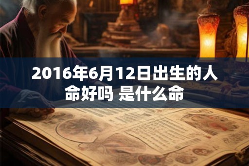 2016年6月12日出生的人命好吗 是什么命