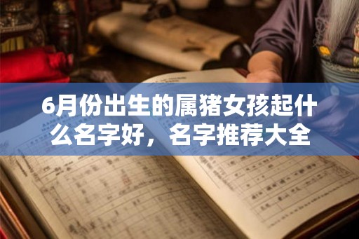 6月份出生的属猪女孩起什么名字好，名字推荐大全