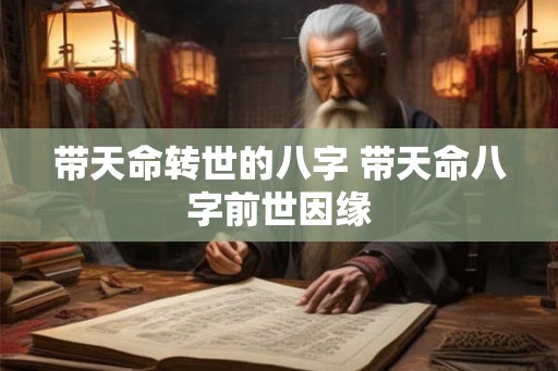 带天命转世的八字 带天命八字前世因缘
