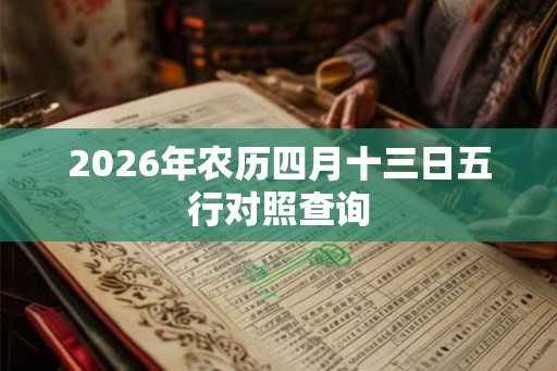 2026年农历四月十三日五行对照查询
