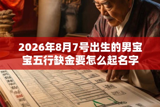 2026年8月7号出生的男宝宝五行缺金要怎么起名字