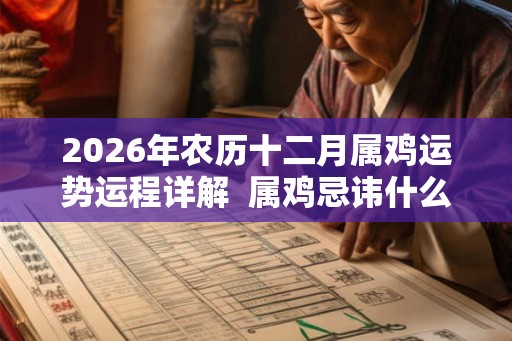 2026年农历十二月属鸡运势运程详解  属鸡忌讳什么颜色