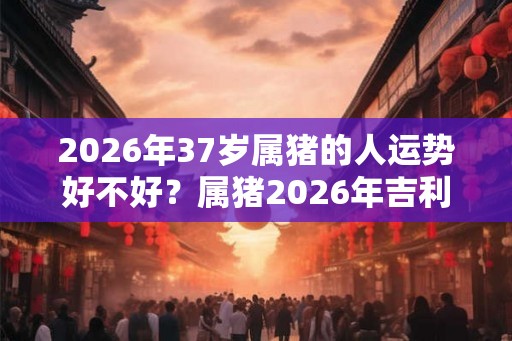 2026年37岁属猪的人运势好不好？属猪2026年吉利吗？