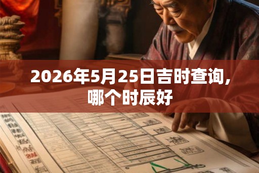 2026年5月25日吉时查询,哪个时辰好