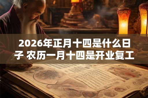 2026年正月十四是什么日子 农历一月十四是开业复工吉日吗