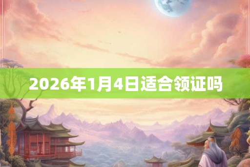 2026年1月4日适合领证吗