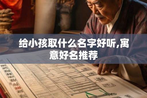 给小孩取什么名字好听,寓意好名推荐