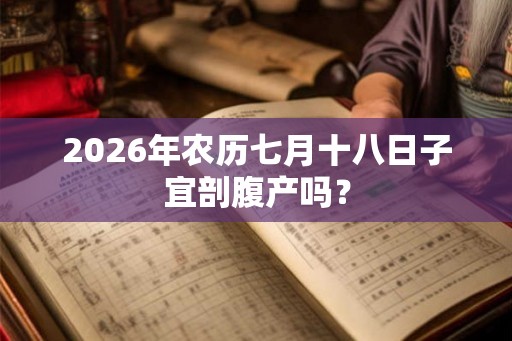 2026年农历七月十八日子宜剖腹产吗？
