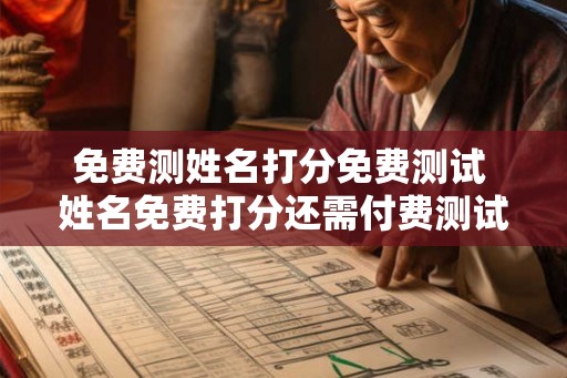 免费测姓名打分免费测试 姓名免费打分还需付费测试吗 免费测姓名打分免费测试 姓名免费打分还需付费测试吗