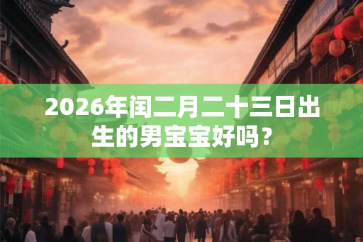2026年闰二月二十三日出生的男宝宝好吗？