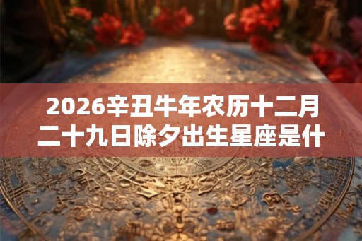 2026辛丑牛年农历十二月二十九日除夕出生星座是什么？