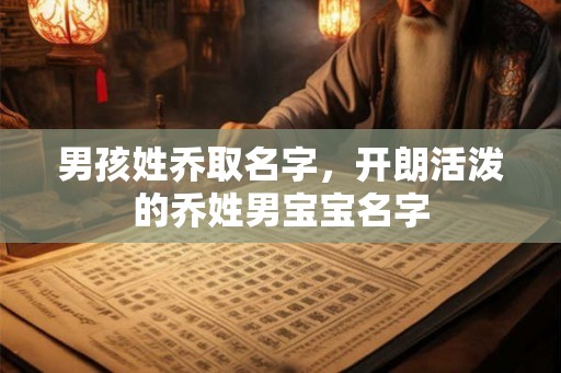 男孩姓乔取名字，开朗活泼的乔姓男宝宝名字